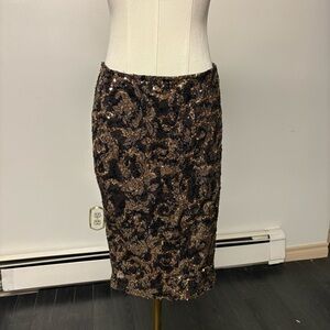 Potter’s Pot Elegant Sequin Skirt - Black and Gold